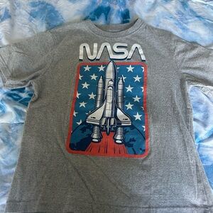 Kids Gray T-Shirt with Rocket Design